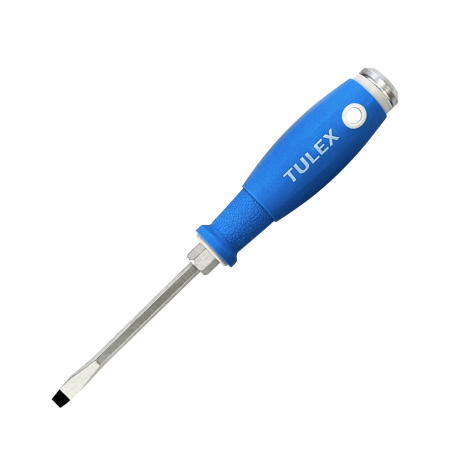 Отвертка ударная TULEX 5021820 двухкомпонентная рукоятка, магнитный наконечник, SL8х200мм