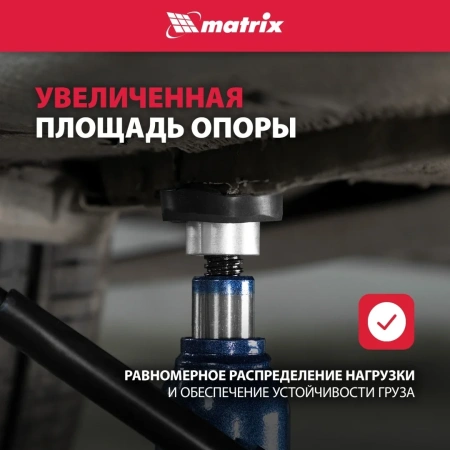 Адаптер для бутылочных домкратов с резиновой накладкой (диаметр штока 28мм)// Matrix