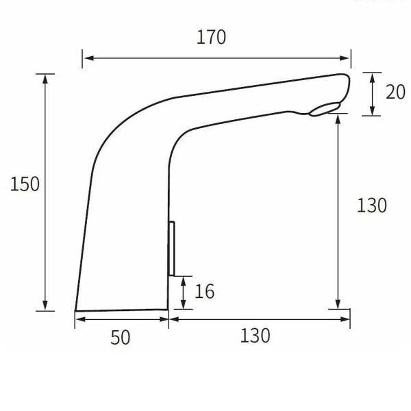 Смеситель д/р, сенсорный, хром ESKO SNR 26 Смеситель д/р, сенсорный, хром ESKO SNR 26