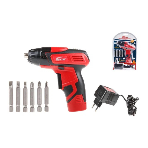 Шуруповерт аккум. WORTEX BS 4536-1 Li в блистере+ набор бит, арт.BS45361Li0823