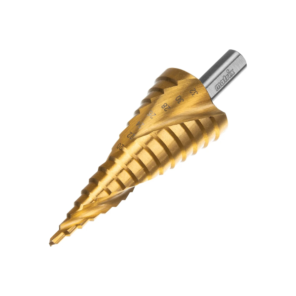 Сверло ступенчатое,4-6-8-10-12-14-16-18-20-22-24-26-28-30-32 мм,HSS,спирал.проф.,трехгр.хв.// Matrix