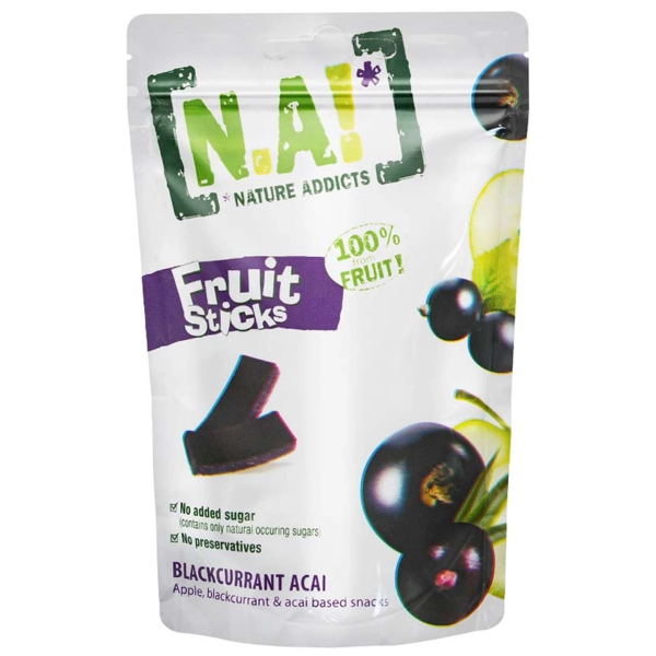 NA Фруктовые полоски, черная смородина и асаи ягода 35г (Бельгия)