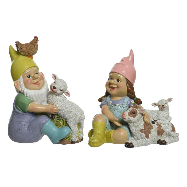 Фигурка садовая Гном с животными 17х10х24 см  2 вида в ассортименте 808345 Kmg