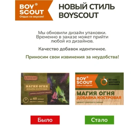 Добавка костровая BOYSCOUT Магия огня 25 гр