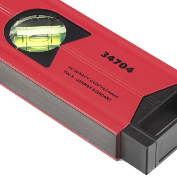 Уровень алюминиевый магнитный, 1500 мм, фрезерованный, 3 глазка (1 зеркальный), усиленный// MATRIX