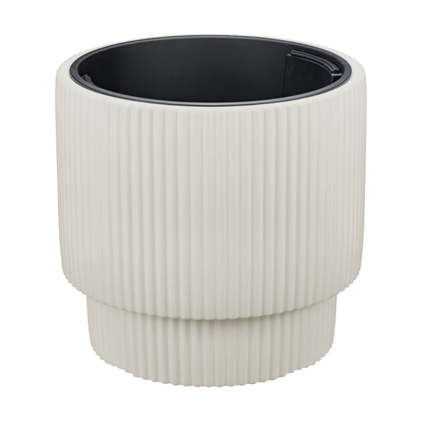 Кашпо СТРИП  D390мм H370мм 40л со вставкой Кремовый М 3414