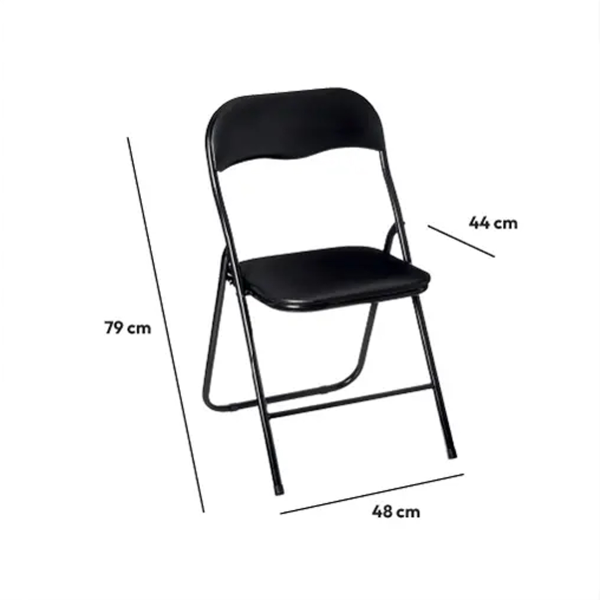 Стул складной 5Five 44х48,5х79 см черный 140293A