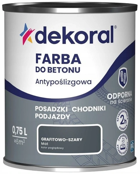 Dekoral Противоскольз.краска для бетонн.полов граф.сер.0,75л
