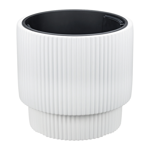 Кашпо СТРИП  D390мм H370мм 40л со вставкой Белый М 3414