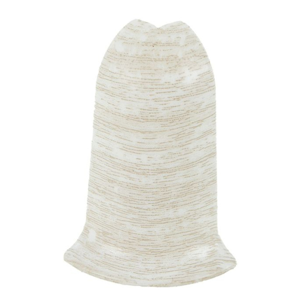 Угол наружный (комплект) для плинтуса 67мм  "Идеал Элит" 252 / Ясень белый