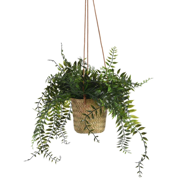 Растение искусственное в горшке подвесное Папоротник 26 см 808384 Kmg