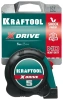 Рулетка с ударостойким обрезиненным корпусом KRAFTOOL X-Drive 5м / 25мм