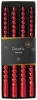 Набор столовых свечей Decoris 4 шт 25 см red 207688 Kmg