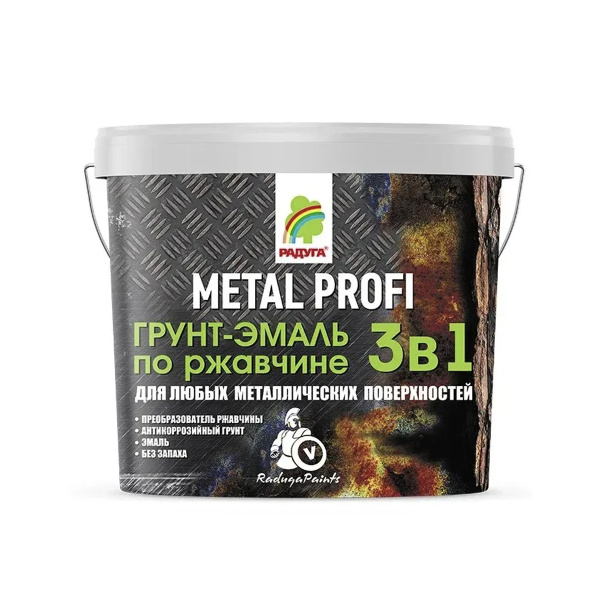 Грунт эмаль по ржавчине Metal profi 3 в 1 цвет белый 2,7 л Грунт эмаль по ржавчине Metal profi 3 в 1 цвет белый 2,7 л