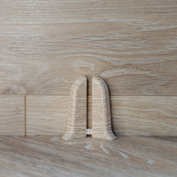 Торцевые (пара) для плинтуса 55мм "Идеал Классик", 415 Дуб палена