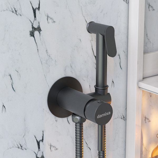 Смеситель Damixa 217000000 Option монтируемый в стену, черный,