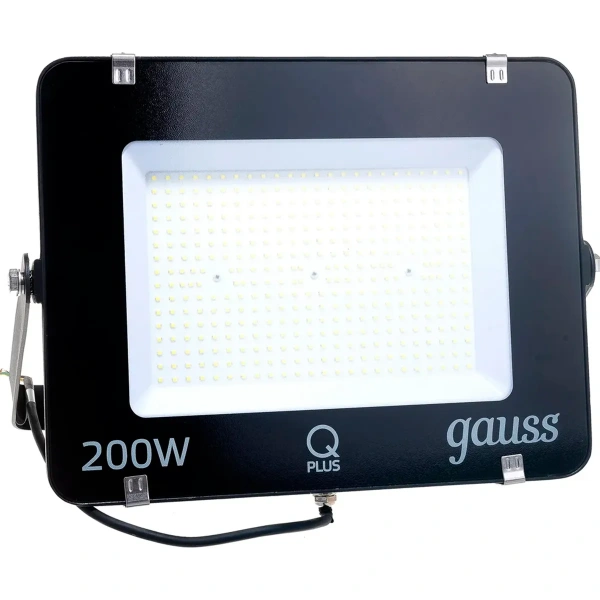Прожектор Gauss Qplus 200W 24000lm 6500K 175-265V IP65 черный LED 1/4 613100200