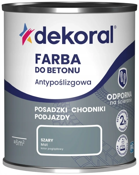 Dekoral Противоскольз. краска для бетонн. полов сер. 5л