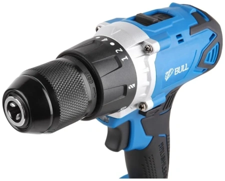 Дрель-шуруповерт аккумуляторный BULL SR 1802 в чем. БЕСЩЕТ., 18 В, 80 Н*м, 2*4 А*ч акб, БЗП(мет.) 13