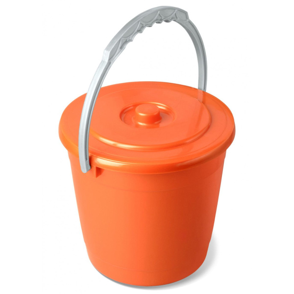 Ведро Мартика Колор 5л с крышкой перламутровое оранжевое С402КОРЖ