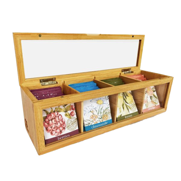 Коробка для хранения чайных пакетиков DH 34,4х10х10,3 см бамбук CZT41-21