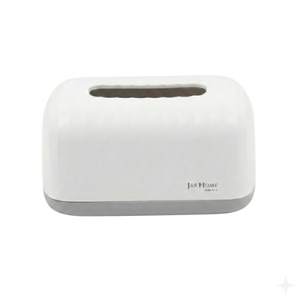 Органайзер для бумажных салфеток J&S Home Wawe pattern пластик белый 18х11х9,5 см JS185179