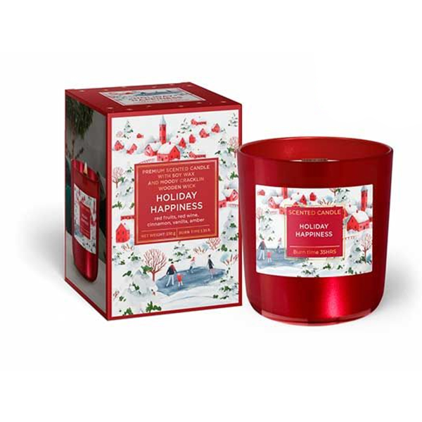 Свеча ароматизированная SER в стакане Рождественское волшебство ALR050628