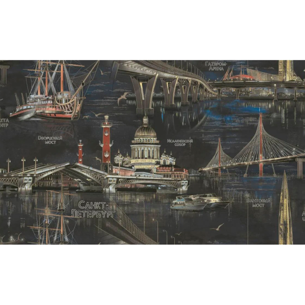 Обои 11236-05 Артекс Северная столица (10,05*1,06)(6) винил горячего тиснения на флизелине