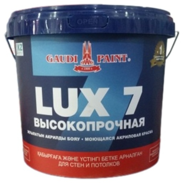 Краска акриловая Гауди "LUX 7", база А, белая 4,5 л Краска акриловая Гауди "LUX 7", база А, белая 4,5 л