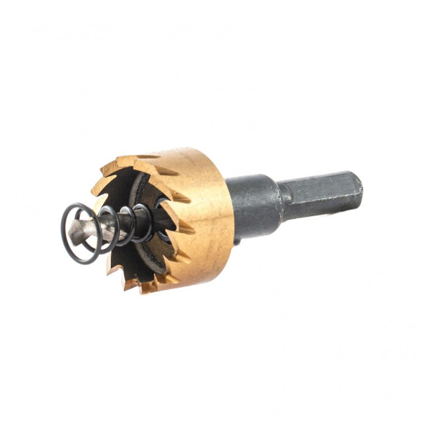 Коронка по металлу HSS, 25 мм, нитридтитановое покрытие //Denzel