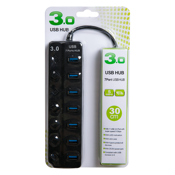 Разветвитель usb-портов ( на 7 портов) с выключателем