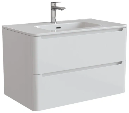 Тумба IDDIS с умывальником, подвесная, 80 см, белая, Edifice, IDDIS, EDI80W0i95K