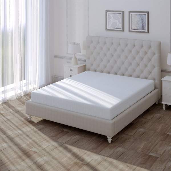 Простыня на резинке Verossa Stripe Royal 200х200 см белый 712622