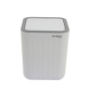 Контейнер для мусора настольный J&S Home Wawe pattern пластик белый JS185183