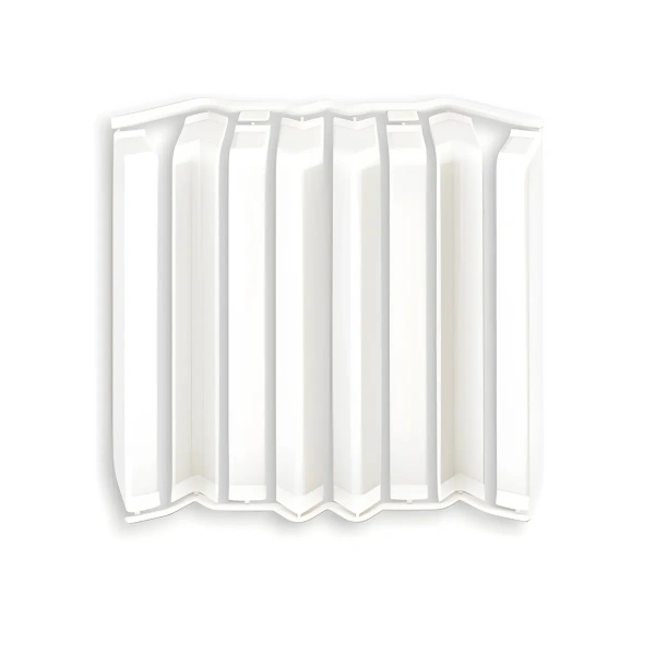 Накладки для плинтуса фигурного 80мм "Идеал Дюра" (набор из 8 эл. во флоупаке), 037 Молочно-белый