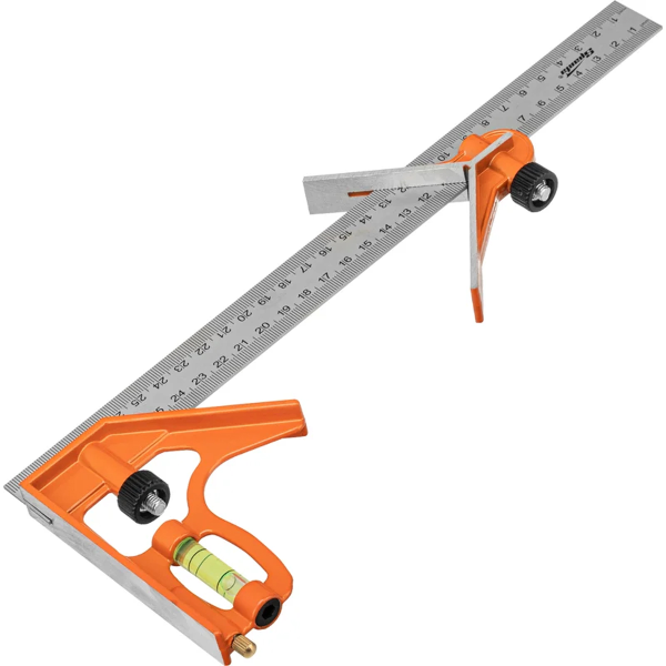 Угольник, 300 мм, металлический, комбинированный// SPARTA