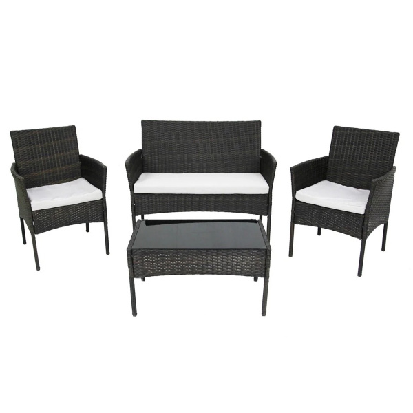 Набор мебели диван, 2 кресла, журнальный столик, антрацит TX-F013A CN