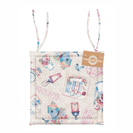 Подушка для стула Самойловский Текстиль История открыток 40х40 см 762777