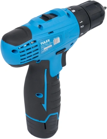 Дрель-шуруповерт TULEX TDL-12-2,2-х скор.,Li-Ion,рев.,20+1,БЗУ,10мм,0-350и0-1100об/мин,2А/ч,12В,кейс