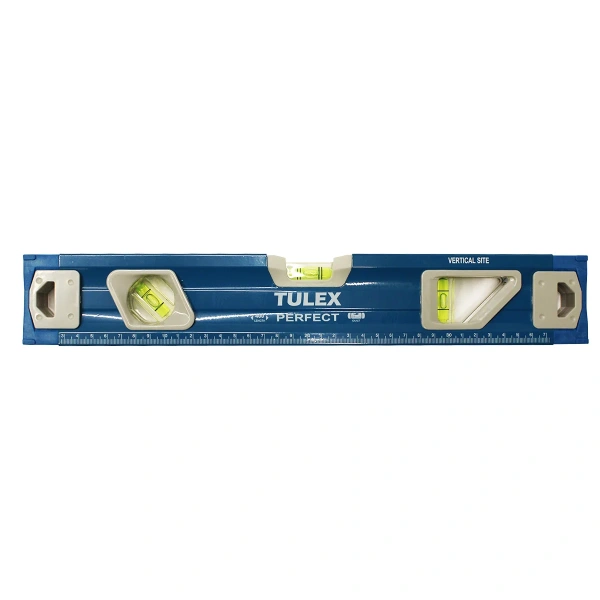 Уровень TULEX "PERFECT" 7012304 коробч.,усилен.,алюм.,магнитная фрезер.поверх.,3амп., ручки 40см