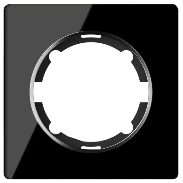 Рамка стеклянная одинарная, цвет чёрный