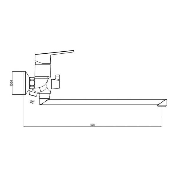 Смеситель в/д  Gross Aqua 7121285MB-35F Dyno, дл. нос Смеситель в/д  Gross Aqua 7121285MB-35F Dyno, дл. нос
