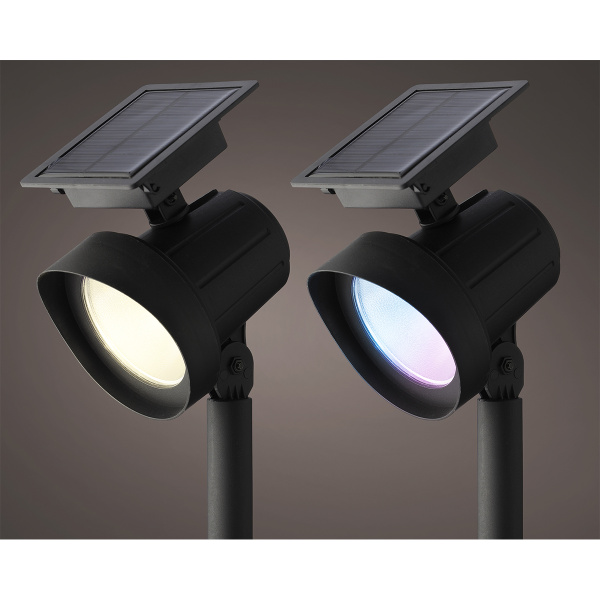 Набор фонарик-прожектор 2 штуки на солн.батарее, мультиколор,13х11х31,5 см. 895721 Kmg