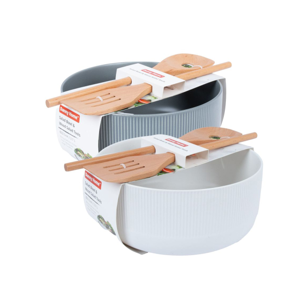 Набор для салата DH Polo салатник керамика 2,7 л + 2 ложки GS2105-02