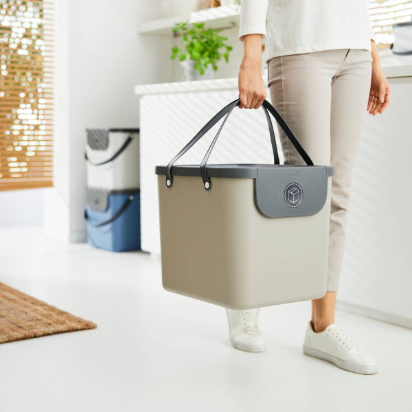 Контейнер ROTHO Albula для сортировки мусора 40 л капучино 1034407422 Контейнер ROTHO Albula для сортировки мусора 40 л капучино 1034407422