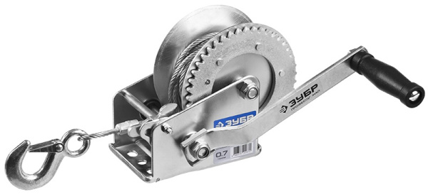 Лебедка ЗУБР стационарная, тросовая, 0,9т