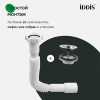 Сифон гофрированный, 1.1/2х40/50мм, с выпуском, IDDIS, 902AV750VD