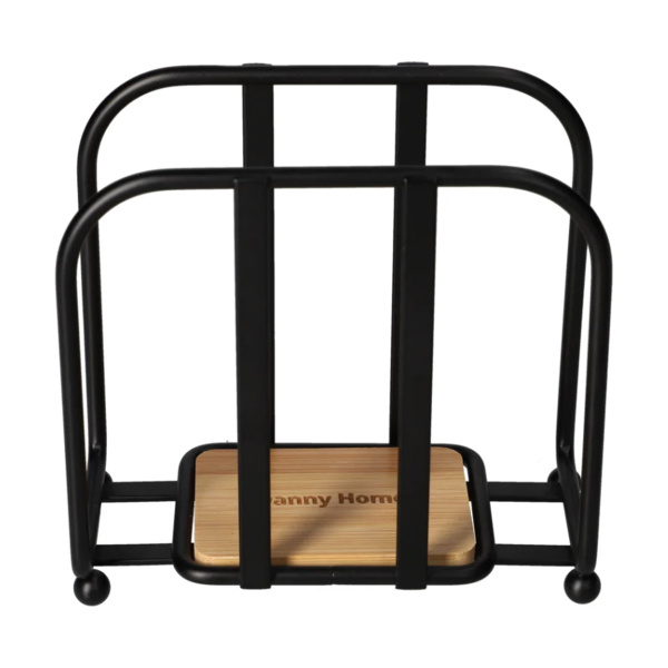 Салфетница DH 13,5х6,5х13,3 см черная с бамбуковым дном ZYB016