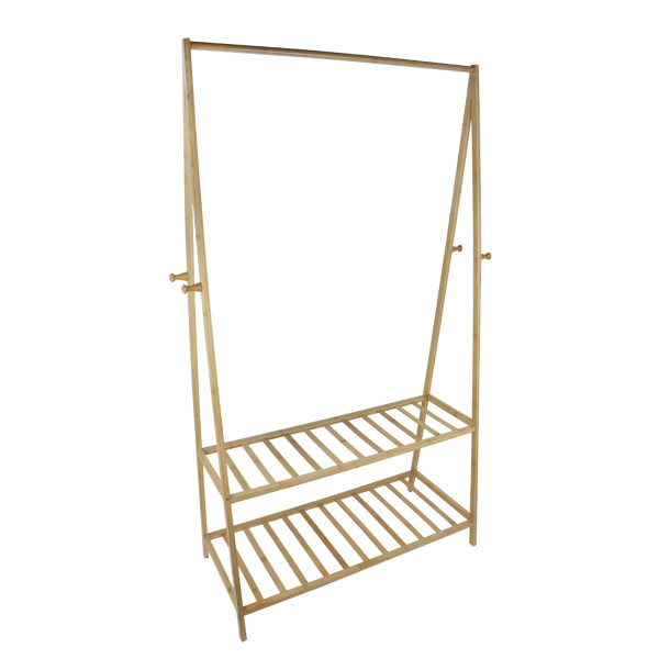Вешалка напольная для одежды с 2-я полками 163х90х42 см A6981 CN Вешалка напольная для одежды с 2-я полками 163х90х42 см A6981 CN