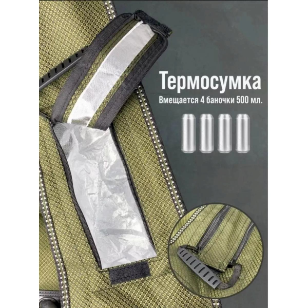 Кресло кемпинговое Camp Master в чехле нагрузка до 150 кг черно-зеленое CM-005 CN